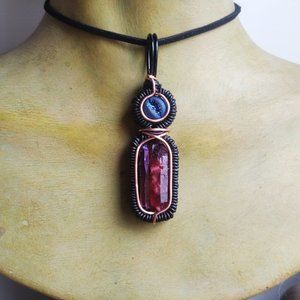 SOLD: Wire wrapped pendant - Red supergiant